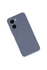 Newface Vivo Y16 Kılıf Nano içi Kadife Silikon - Gri - Görsel 3