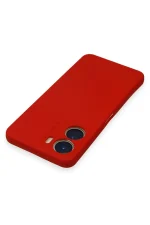 Newface Vivo Y16 Kılıf Nano içi Kadife Silikon - Kırmızı - Görsel 4