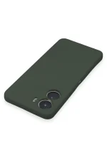 Newface Vivo Y16 Kılıf Nano içi Kadife Silikon - Koyu Yeşil - Görsel 4