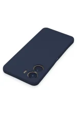 Newface Vivo Y16 Kılıf Nano içi Kadife Silikon - Lacivert - Görsel 4