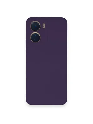Newface Vivo Y16 Kılıf Nano içi Kadife Silikon - Mor