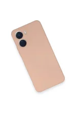 Newface Vivo Y16 Kılıf Nano içi Kadife Silikon - Pudra - Görsel 3