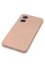 Newface Vivo Y16 Kılıf Nano içi Kadife Silikon - Pudra - Görsel 5