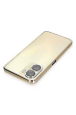 Newface Vivo Y16 Kılıf Razer Lensli Silikon - Gold - Görsel 3