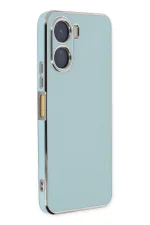 Newface Vivo Y16 Kılıf Volet Silikon - Açık Yeşil