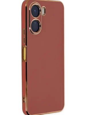 Newface Vivo Y16 Kılıf Volet Silikon - Kırmızı