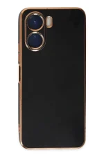 Newface Vivo Y16 Kılıf Volet Silikon - Siyah - Görsel 2