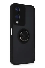 Newface Vivo Y17S Kılıf Montreal Yüzüklü Silikon Kapak - Siyah - Görsel 2