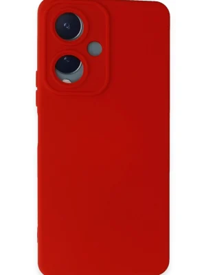 Newface Vivo Y17S Kılıf Nano içi Kadife Silikon - Kırmızı