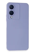 Newface Vivo Y17S Kılıf Nano içi Kadife Silikon - Lila