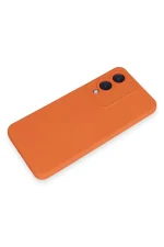 Newface Vivo Y17S Kılıf Nano içi Kadife Silikon - Turuncu - Görsel 4