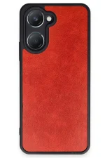 Newface Vivo Y18 Kılıf Aras Deri Kapak - Kırmızı - Görsel 2