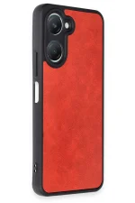 Newface Vivo Y18 Kılıf Aras Deri Kapak - Kırmızı - Görsel 3