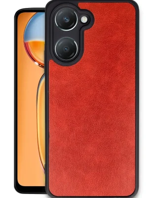 Newface Vivo Y18 Kılıf Aras Deri Kapak - Kırmızı