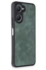 Newface Vivo Y18 Kılıf Aras Deri Kapak - Koyu Yeşil - Görsel 3