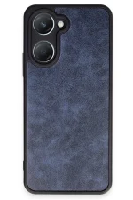 Newface Vivo Y18 Kılıf Aras Deri Kapak - Lacivert - Görsel 2