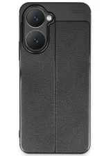 Newface Vivo Y18 Kılıf Auto Focus Kapak - Siyah - Görsel 2