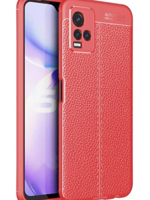 Newface Vivo Y21S Kılıf Auto Focus Kapak - Kırmızı