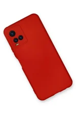 Newface Vivo Y21S Kılıf Nano içi Kadife Silikon - Kırmızı - Görsel 2