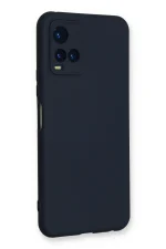 Newface Vivo Y21S Kılıf Nano içi Kadife Silikon - Lacivert - Görsel 3