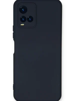 Newface Vivo Y21S Kılıf Nano içi Kadife Silikon - Lacivert