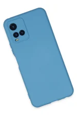 Newface Vivo Y21S Kılıf Nano içi Kadife Silikon - Mavi - Görsel 3