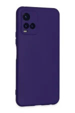 Newface Vivo Y21S Kılıf Nano içi Kadife Silikon - Mor - Görsel 2
