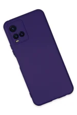 Newface Vivo Y21S Kılıf Nano içi Kadife Silikon - Mor - Görsel 3