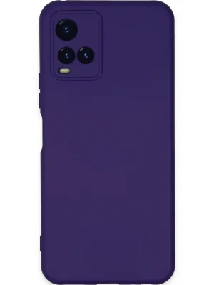 Newface Vivo Y21S Kılıf Nano içi Kadife Silikon - Mor