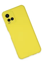 Newface Vivo Y21S Kılıf Nano içi Kadife Silikon - Sarı - Görsel 3