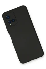 Newface Vivo Y21S Kılıf Nano içi Kadife Silikon - Siyah - Görsel 2
