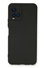 Newface Vivo Y21S Kılıf Nano içi Kadife Silikon - Siyah