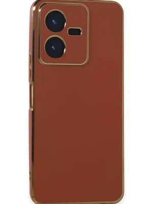 Newface Vivo Y22 2022 Kılıf Volet Silikon - Kırmızı