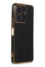 Newface Vivo Y22 2022 Kılıf Volet Silikon - Siyah - Görsel 2