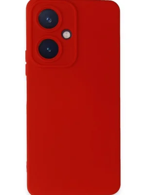 Newface Vivo Y27 Kılıf Nano içi Kadife Silikon - Kırmızı