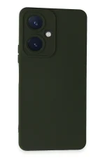 Newface Vivo Y27 Kılıf Nano içi Kadife Silikon - Koyu Yeşil