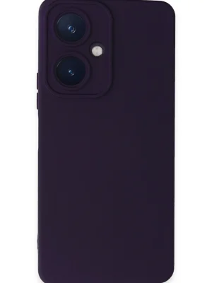 Newface Vivo Y27 Kılıf Nano içi Kadife Silikon - Mor