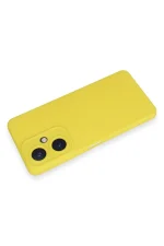 Newface Vivo Y27 Kılıf Nano içi Kadife Silikon - Sarı - Görsel 3