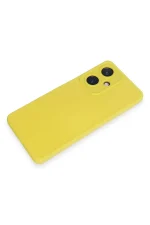 Newface Vivo Y27 Kılıf Nano içi Kadife Silikon - Sarı - Görsel 4