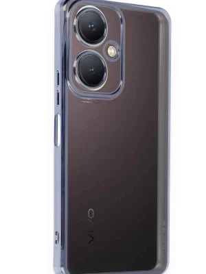 Newface Vivo Y27 Kılıf Razer Lensli Silikon - Açık Mavi