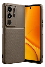 Newface Vivo Y29 4G Auto Focus Karbon Kapak - Kahverengi