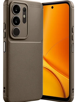 Newface Vivo Y29 4G Auto Focus Karbon Kapak - Kahverengi