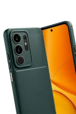 Newface Vivo Y29 4G Auto Focus Karbon Kapak - Koyu Yeşil - Görsel 2