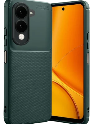 Newface Vivo Y29S Auto Focus Karbon Kapak - Koyu Yeşil