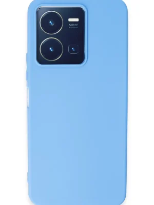 Newface Vivo Y35 Kılıf First Silikon - Mavi