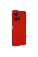 Newface Vivo Y35 Kılıf Nano içi Kadife Silikon - Kırmızı - Görsel 2