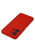 Newface Vivo Y35 Kılıf Nano içi Kadife Silikon - Kırmızı - Görsel 4