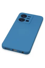 Newface Vivo Y35 Kılıf Nano içi Kadife Silikon - Mavi - Görsel 5