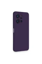 Newface Vivo Y35 Kılıf Nano içi Kadife Silikon - Mor - Görsel 2