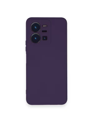 Newface Vivo Y35 Kılıf Nano içi Kadife Silikon - Mor